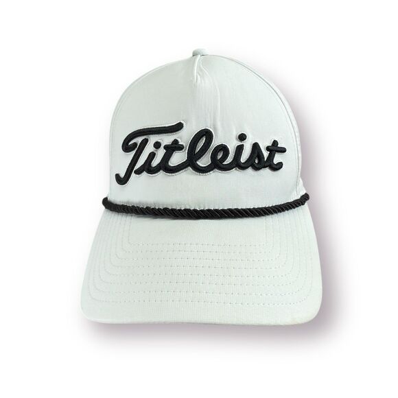 Titleist Tour Rope Hat Cap SnapBack White Golf Outdoors Adjustable PRO V1 FJ - Picture 3 of 11